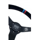 Bazár Volan sport cu 3 spițe RACES MOTORSPORT, 350mm, piele întoarsă, adâncime 65mm DETERIORAT | race-shop.ro