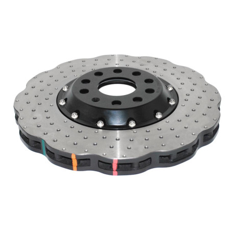 Frâne DBA DBA 5000 series Crossed Drilled & Dimpled Black Hat DBA52808WBLKXD (2 pcs) | race-shop.ro