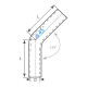 Cot 45° Cot silicon RACES Basic 45° - 20mm (0,79") | race-shop.ro
