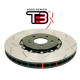 Frâne DBA DBA 5000 series T3 Slotted Silver Hat DBA53001SLVS (2 pcs) | race-shop.ro