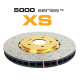 Frâne DBA DBA 5000 series Crossed Drilled & Slotted Disc de frână în 2 piese, cu clopot anodizat auriu DBA52018GLDXS (2 buc) | race-shop.ro