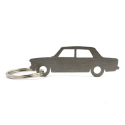 Fiat 125p stainless steel keychain