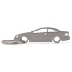 Car-Shapes keychains Mercedes W209 CLK stainless steel keychain | race-shop.ro