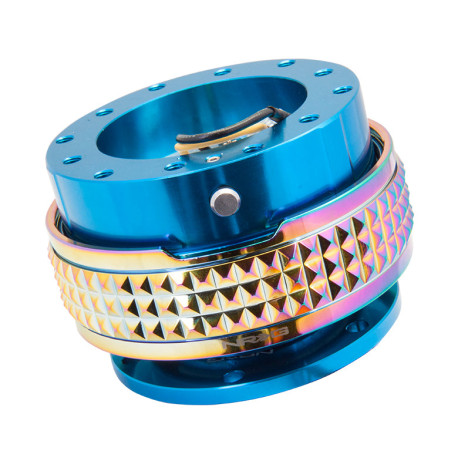 Adaptor volan Quick Release NRG GEN 2.1 quick release Pyramid Series, albastru/Neo Chrome | race-shop.ro