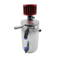 Oil Catch Tank cu 2 ieșiri și filtru - capacitate 0,5l
