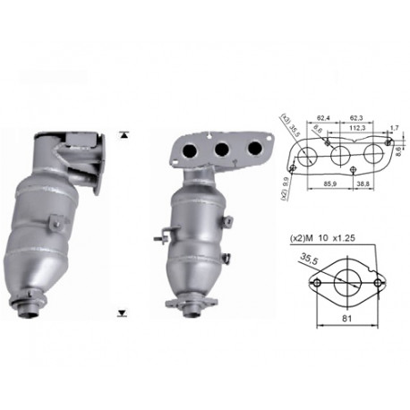 DPF, catalizator model sprecific Catalizator Magnaflow pentru CITROËN PEUGEOT TOYOTA | race-shop.ro