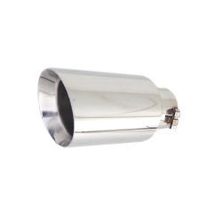 XFORCE 2.5″ Inlet 3″ Round Short Tip, Stainless Steel