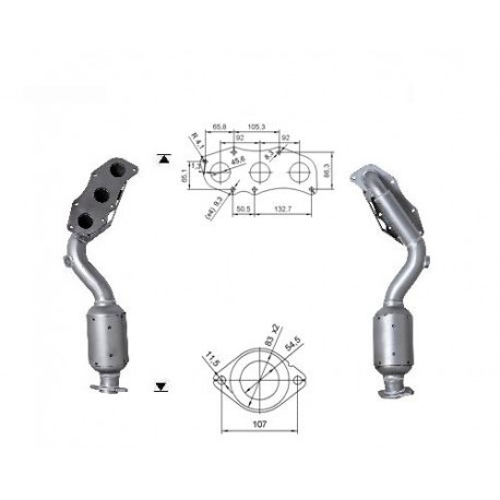 DPF, catalizator model sprecific Catalizator Magnaflow pentru LEXUS - partea stângă | race-shop.ro