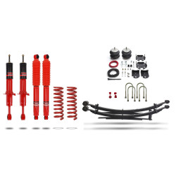 Kit suspensie grea Pedders 803324 cu saci de aer suplimentari și amortizoare asamblate. Ford Ranger, PX MkIII