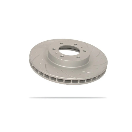 Frâne Pedders Disc frână Pedders 6560089SGR Slotted & Dimpled Geomet Coated Rotor | race-shop.ro