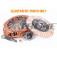 Ambreiaj, volantă Xtreme KGM28004-1C Clutch Kit Xtreme Outback Heavy Duty Cushioned Ceramic 700Nm 900Kg (20%) | race-shop.ro