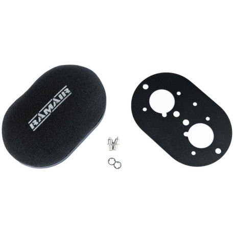 Filtru carburator RAMAIR domed carb air filter with baseplate to fit Weber 40 IDF | race-shop.ro