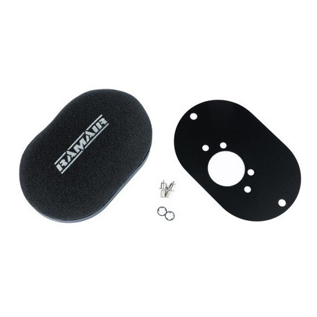 Filtru carburator RAMAIR domed carb air filter with baseplate to fit SU HS6 (Mini Offset) | race-shop.ro