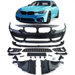 Bară față sport + splitter spoiler compatibil BMW 3 Series F30 F31 F80 11-19 INCOMPLETE