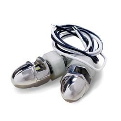 DEI lămpi LED număr înmatriculare pentru Lite N Boltz ing Kit – Acorn Polished (2-Pack)