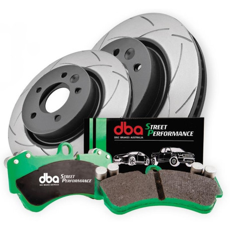 Frâne DBA DBA Brake Kit Street Series T2 Slotted & Street Performance Brake Pads DBA2810S-1849SP | race-shop.ro