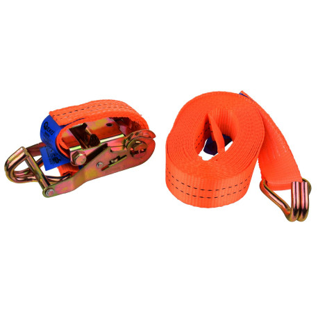 Chingi ancorare și accesorii Ratchet Tie Down Strap with J Hooks 6m/2T/35mm | race-shop.ro
