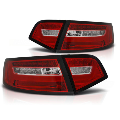 Iluminare auto Stopuri led bar roșu alb SEQ pentru Audi A6 08-11 sedan | race-shop.ro