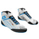 Încălțăminte de karting cu omologare FIA OMP KS-2X, alb/cyan