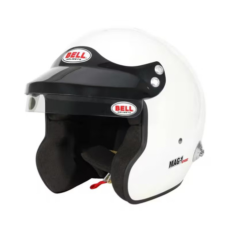 Căști deschise Cască BELL MAG-1, albă (HANS) | race-shop.ro