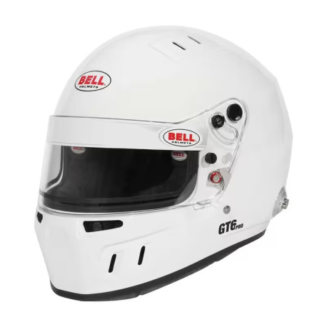 Căști inchise Cască BELL GT6 PRO, albă (HANS) | race-shop.ro