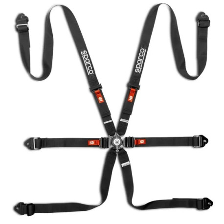 Centuri de siguranță și accesorii FIA 6 point safety belts SPARCO COMPETITION H-2 PD my2026, black | race-shop.ro