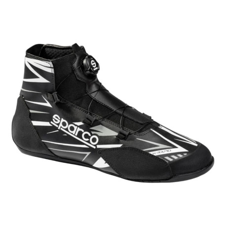 Încălțăminte FIA Karting shoes Sparco K-Rapid WP, black/white | race-shop.ro
