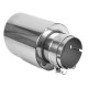 Ornament cu o ieșire Ornament tobă evacuare RACES INOX 101mm, intrare 76mm - lucios | race-shop.ro