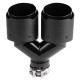Ornament cu două ieșiri Ornament tobă evacuare RACES CARBON 2x89mm, intrare 63.5mm - mat | race-shop.ro