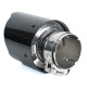 Ornament cu o ieșire Ornament tobă RACES CARBON 101mm, intrare 51mm - Lustruit | race-shop.ro