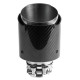 Ornament cu o ieșire Ornament tobă RACES CARBON 114mm, intrare 76mm - Lustruit | race-shop.ro