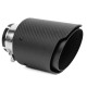 Ornament cu o ieșire Ornament tobă RACES CARBON 89mm, intrare 63.5mm - Mat | race-shop.ro
