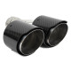 Ornament cu două ieșiri Ornament tobă RACES CARBON 2x89mm, intrare 63.5mm - Lustruit | race-shop.ro