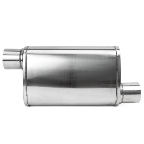 1x Intrări/ 1x Ieșiri Tobă intermediară inox RACES 18, intrare / ieșire 2,25" (57mm) | race-shop.ro