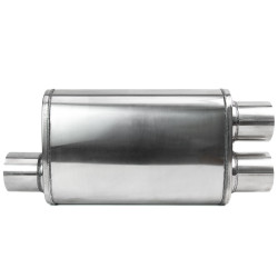 Tobă inox RACES 41, intrare 2,5" (63mm)