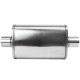 1x Intrări/ 1x Ieșiri Tobă intermediară inox RACES 23, intrare / ieșire 2,7 "(68mm) | race-shop.ro