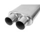1x Intrări/ 2x Ieșiri Tobă inox RACES 53,intrare 2,75" (70mm) | race-shop.ro