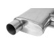 1x Intrări/ 2x Ieșiri Tobă inox RACES 60, intrare 2,75" (70mm) | race-shop.ro