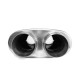 2x Intrări/ 2x Ieșiri Tobă intermediară inox RACES 13, intrare / ieșire 3" (76mm) | race-shop.ro