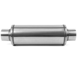 Tobă intermediară inox RACES 51, intrare / ieșire 3,5" (89mm)