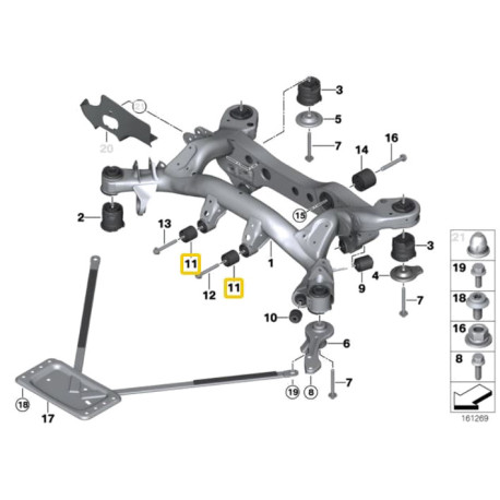 Bucșe din poliuretan IRP IRP Differential polyurethane bushings BMW E8X, E9X (not M models) | race-shop.ro