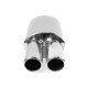 Ieșire dublă Tobă inox RACES 18, intrare 2,5" (63mm) | race-shop.ro