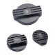 Capac de ulei RACES Set of aluminium reservoir (oil, coolant, washer) caps - Black (Type 1) | race-shop.ro