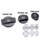 Capac de ulei RACES Set of aluminium reservoir (oil, coolant, washer) caps - Black (Type 1) | race-shop.ro