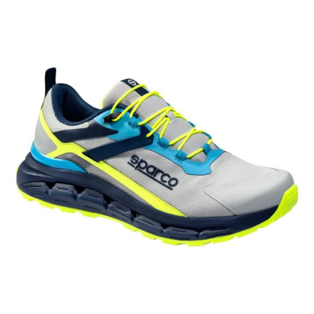 Work shoes Pantofi Sparco S-PIKE TURINI 02, argintiu/albastru/lime fluorescent | race-shop.ro