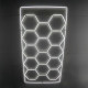 Lanterne atelier 14-Panel LED WHITE Hexagon Honeycomb Garage Lightning | race-shop.ro
