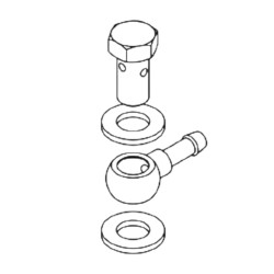 GARRETT 910477-0001 AIR FITTING KIT (INCLUDES FITTING, BOLT AND 2X CRUSH WASHERS) FOR WASTEGATE GVW-40