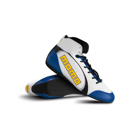 Încălțăminte MOMO SPEED PRO FIA racing shoes, white/blue | race-shop.ro
