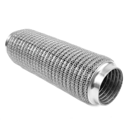 Racorduri evacuare (SS304 armate) Racord evacuare flexibil PRO 250x51mm, inox | race-shop.ro