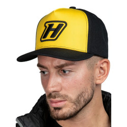 HALFTECH Snapback Cap, yellow with H logo